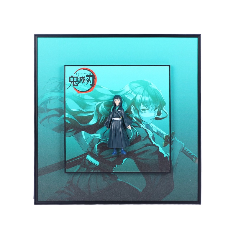 3D Muichiro Tokito Demon Slayer Decorative Wall Frames  40x40 cm | Dynamic Superhero Wall Art for Collectors