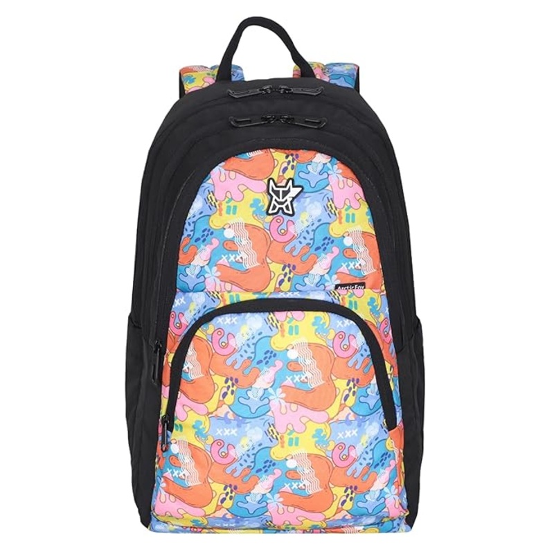 Arctic Fox School Bags Color Splash Castel rock 34 Liters School Backpack for Boys and Girls