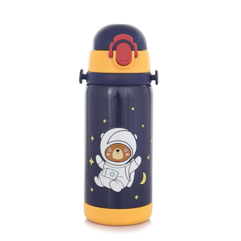 Cool DI GIBO Vacuum Insulated Water Bottle With Straw 450 ML (Blue)