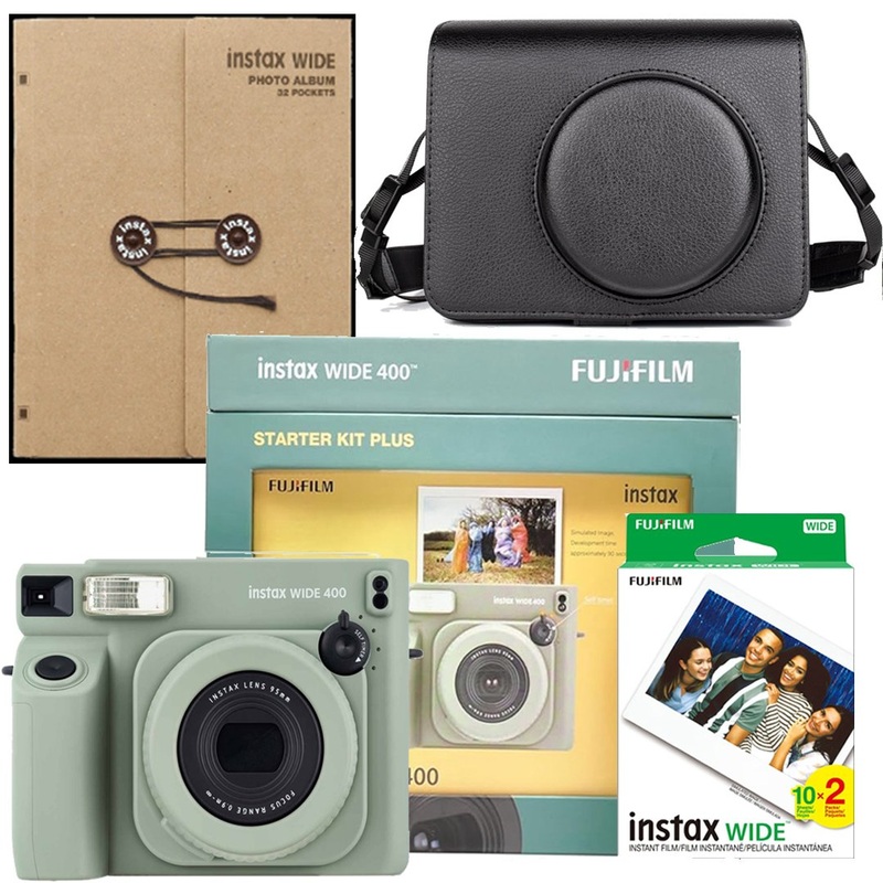 Instax Wide 400 Starter Kit Plus: Capture Life in Full Frame With Fujifilm Wide Camera, PU Case, 20 Film Shots & Elegant Photo Album