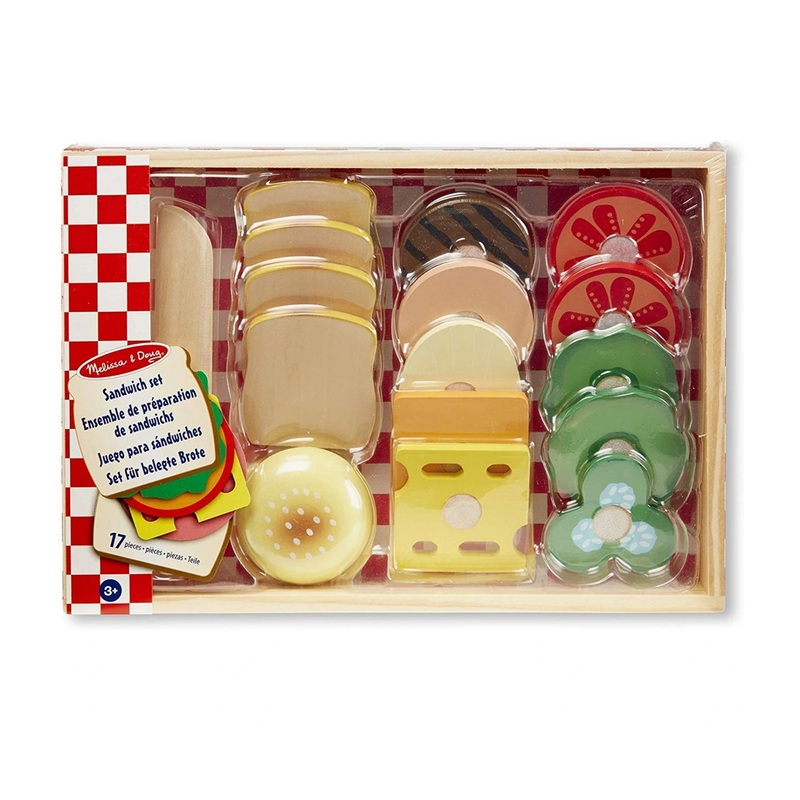 Melissa and Doug Sandwich Making Set - Wooden Play Food