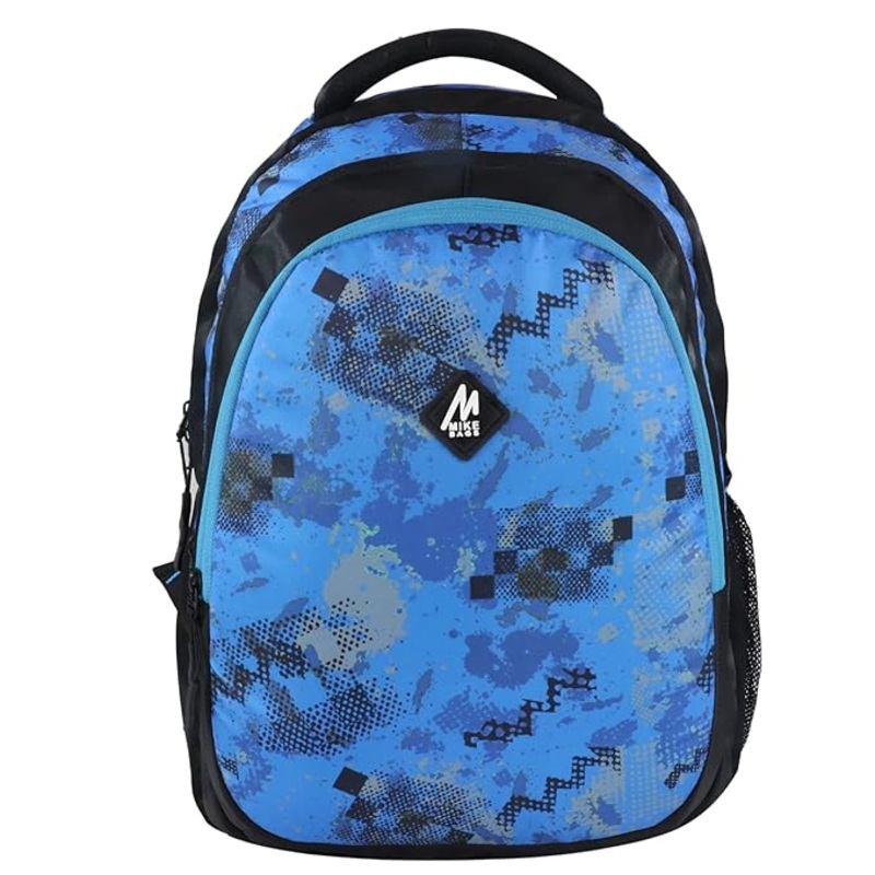 Mike School Bags Trio Backpack  17L | Stylish & Spacious Blue Backpack