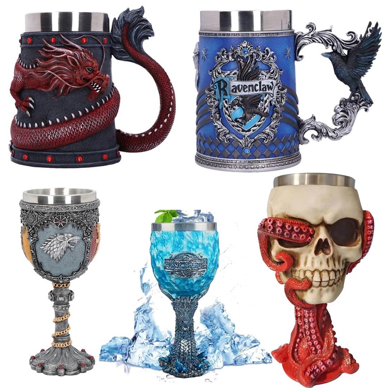 One Random Decorative Beer/ Wine Mug :  Game of thrones / Harry Potter / Vikings