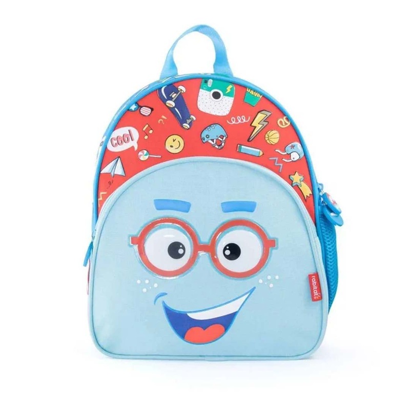 Rabitat School Bags Smash 3D Embossed Kids Backpack  Fun & Durable School Bag  - Blue