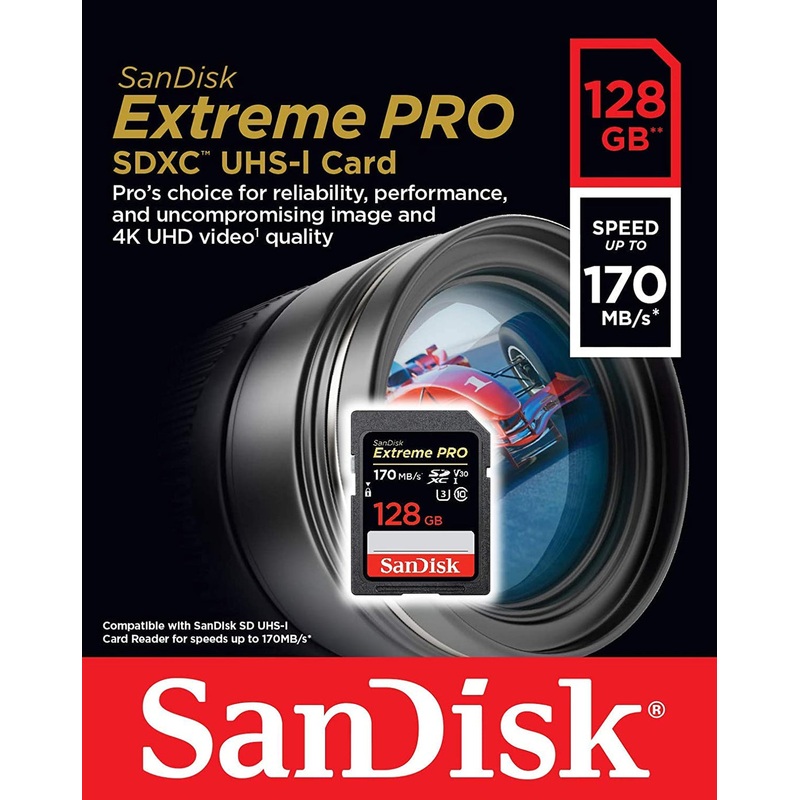 SanDisk Extreme Pro 128 GB Memory card SDSDXXY-128GB-GN4IN