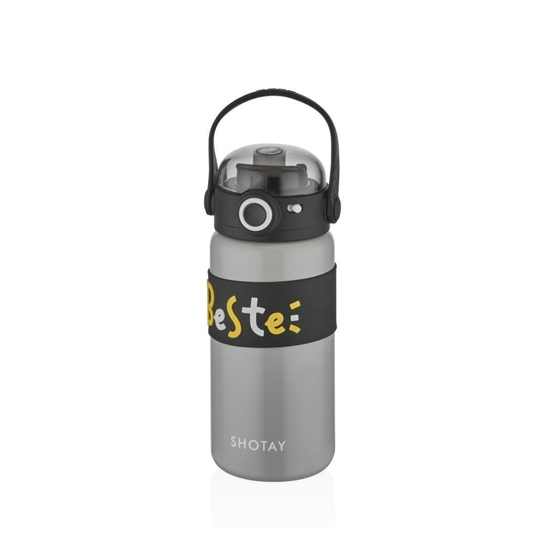Shotay Steel Water Bottle Kids | 500 ML (grey)