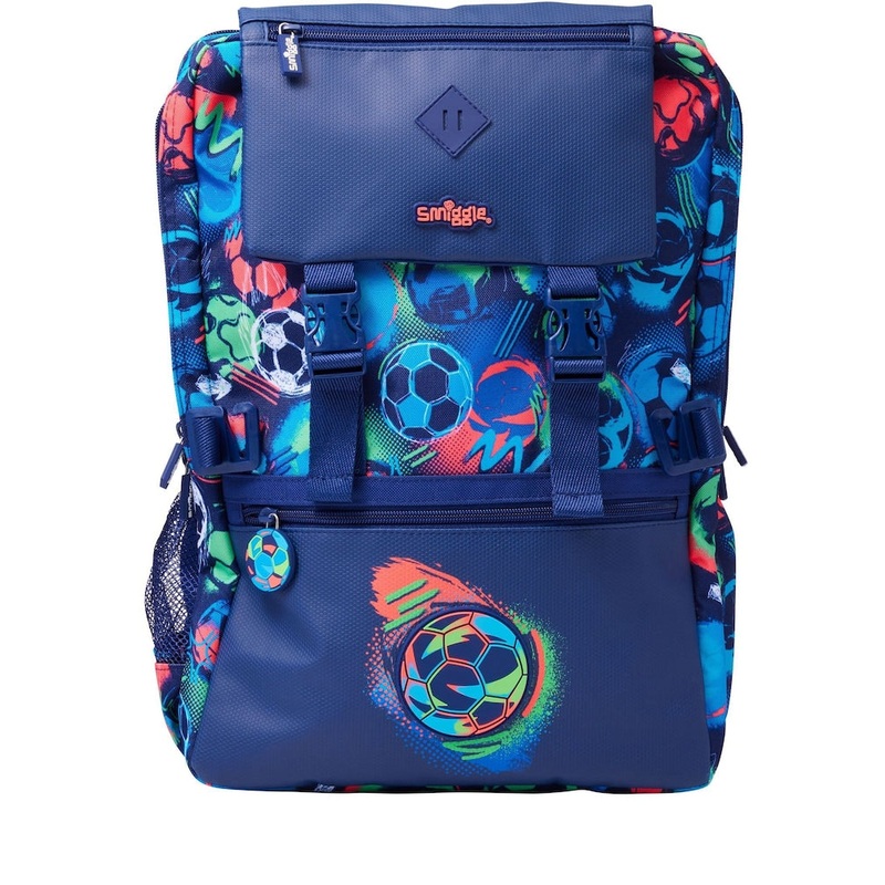 Smiggle School Bag : Football Colorful & Stylish 18 Inch Backpack for Kids