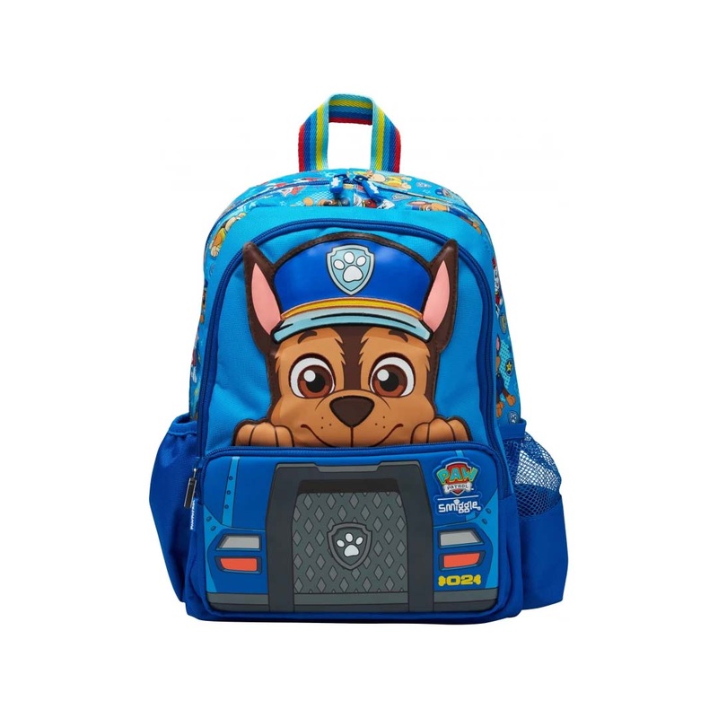 Smiggle School Bags Paw Patrol Junior Chase Backpack (38cm)  Fun & Functional for Kids