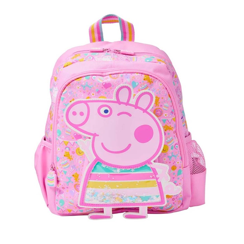 Smiggle School Bags: Peppa Pig Junior Character Backpack-Pink