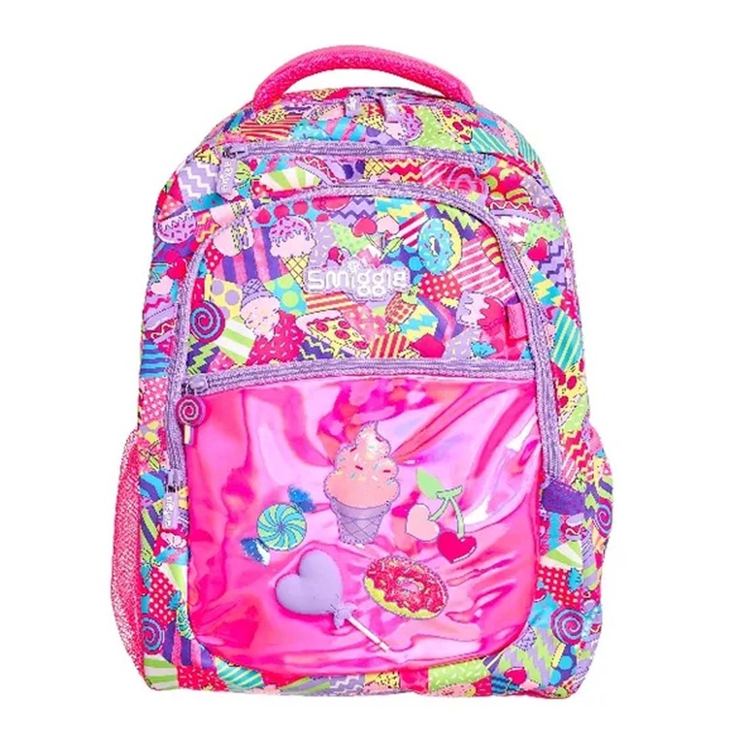 Smiggle School Bags Treats Pink Backpack  Far Away Collection | Fun & Spacious for Kids