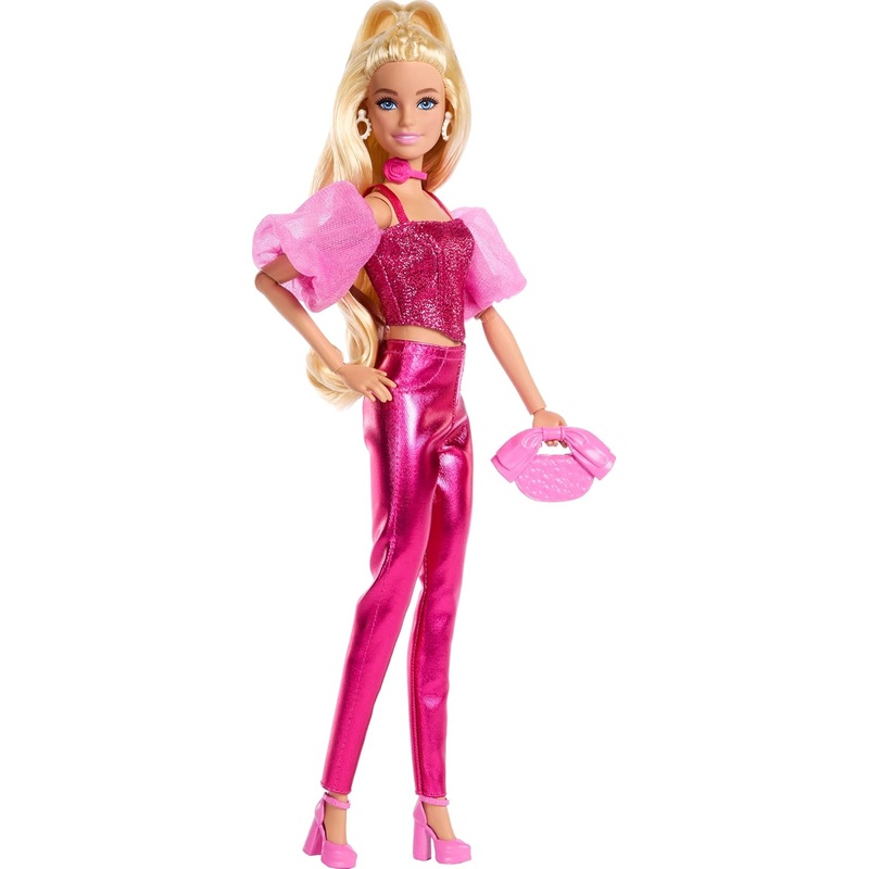 Barbie Deluxe Style #5 Doll JFP40  Blonde Hair, Metallic Pink Dress & Accessories  Fashion Doll for Kids 4+