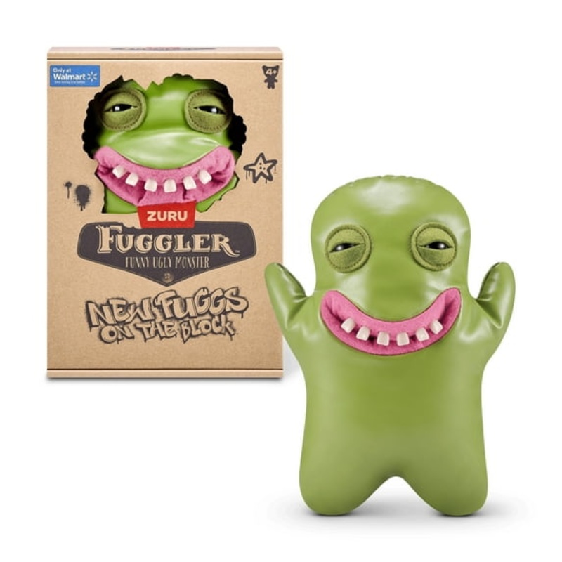 Fuggler New Fuggs on the Block 9 inch (Shameless Goof), Funny Ugly Monster Soft Plush Toy by ZURU- New Fuggs on the Block Edition (Green)