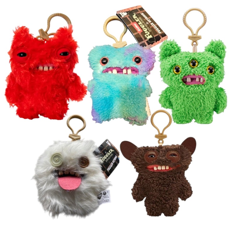 Fuggler - ZURU Funny Ugly Monster Series  Keychains, Plush, Collectible-Assorted Multi-Color