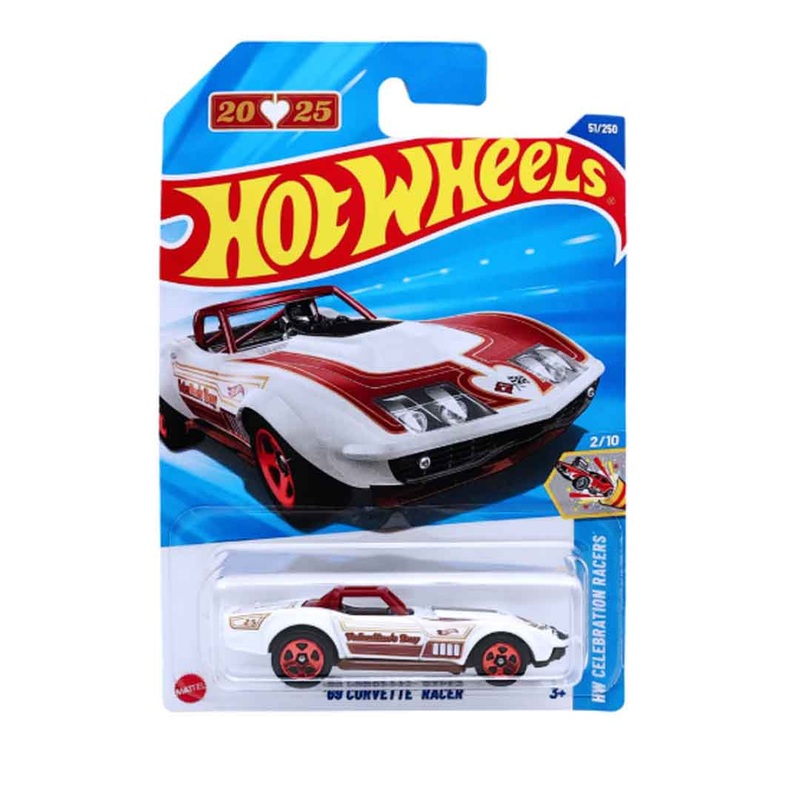 Hot Wheels '69 Corvette Racer  White