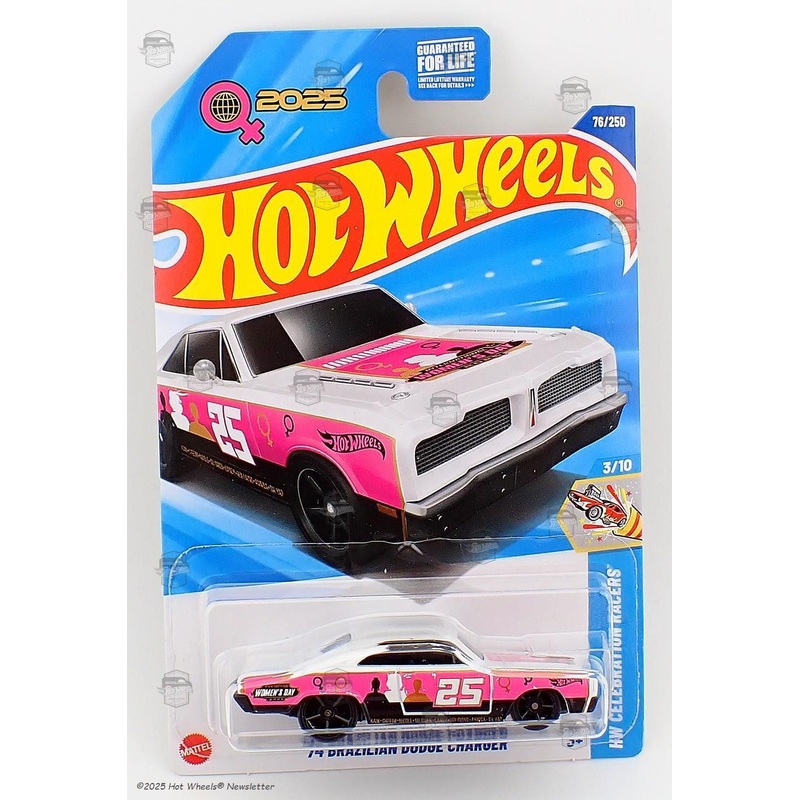 Hot Wheels '74 Brazilian Dodge Charger  HW Celebration Racers Series 2025 |  Die-Cast Car for kids 3 year+