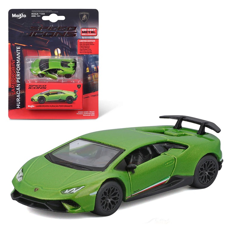 Maisto 1:64 Lamborghini Huracan Performante  Green | Licensed Diecast Supercar Model