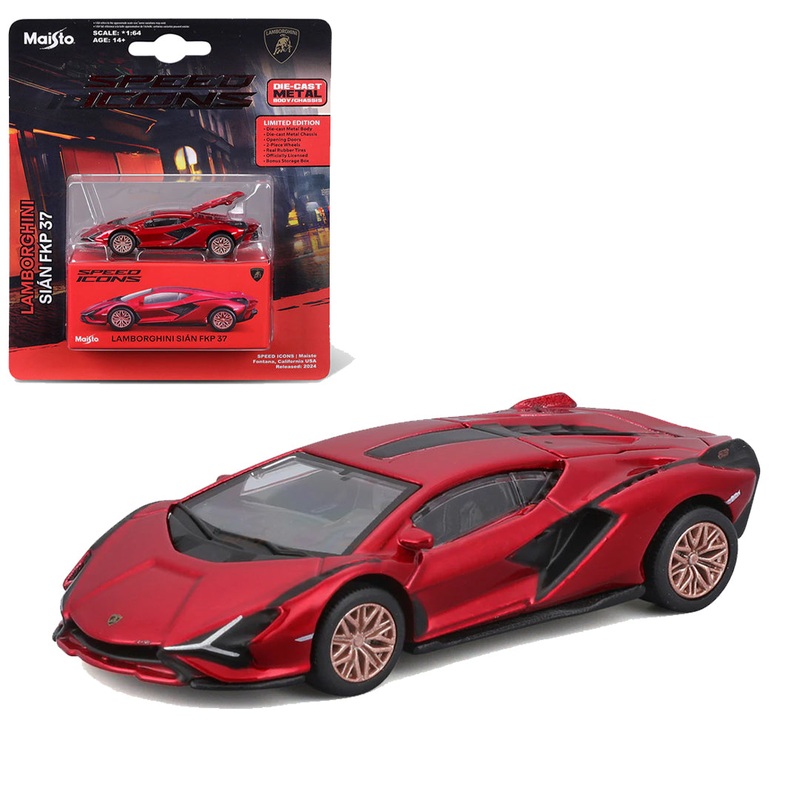Maisto Speed Icons Lamborghini Sin FKP37 Red  1:64 Scale Licensed DieCast Hypercar