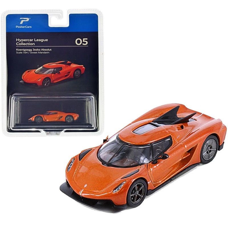 PosterCars 1:64 Koenigsegg Jesko Absolut (Orange)  Hypercar League No.5 | Premium Resin Sculpture for Collectors