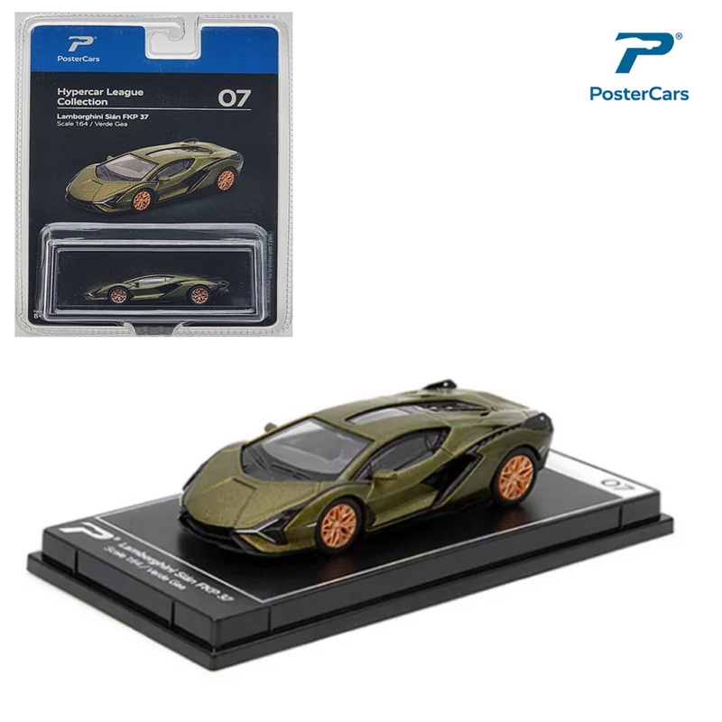 PosterCars 1:64 Lamborghini Sin FKP 37  Verde Gea | Hypercar League Collection Diecast Model