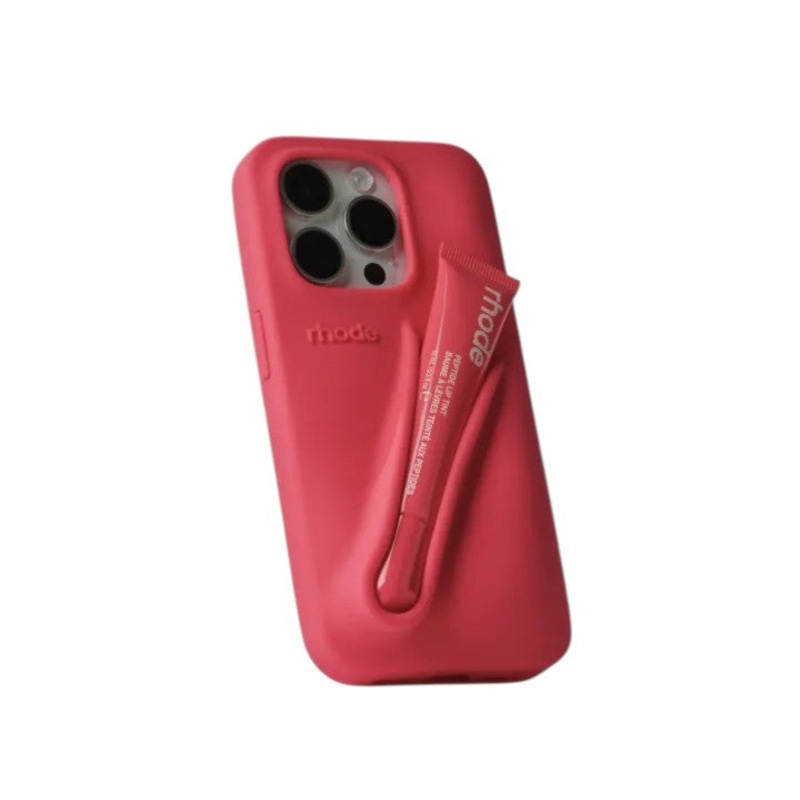 Rhode Fall Lip Case for iPhone 15 Pro  text treat tint | Soft Silicone Case with Lip Balm Included