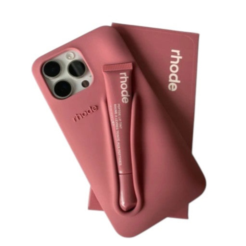 Rhode Fall Lip Case for iPhone 16 Pro Max  Toast | Soft Silicone Case with Lip Balm Included