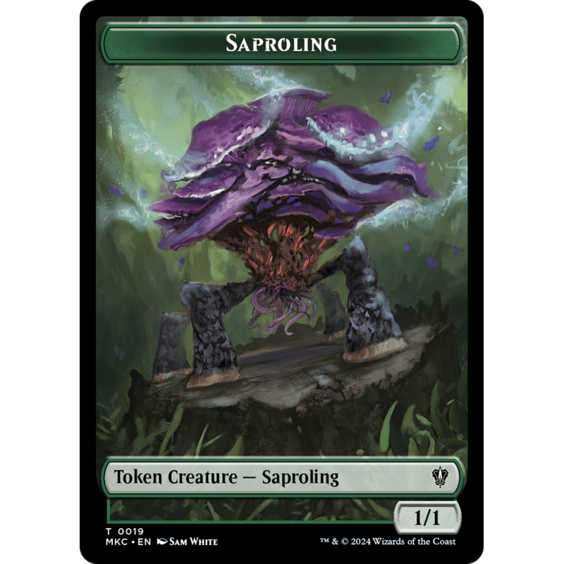 Saproling // Manifest Double-Sided Token [Murders at Karlov Manor Commander Tokens]