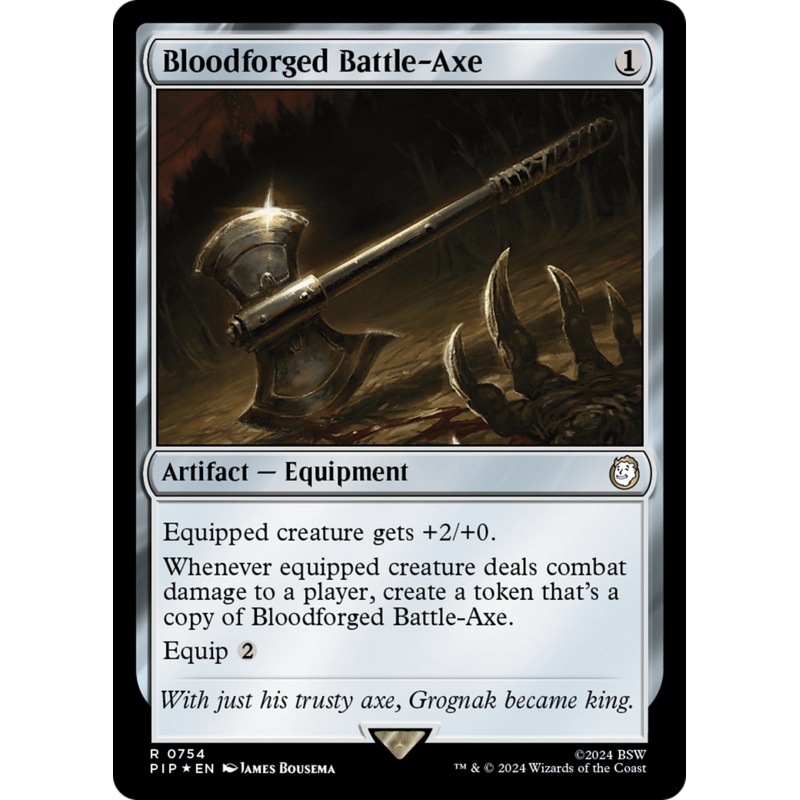 Bloodforged Battle-Axe (Surge Foil) [Fallout]