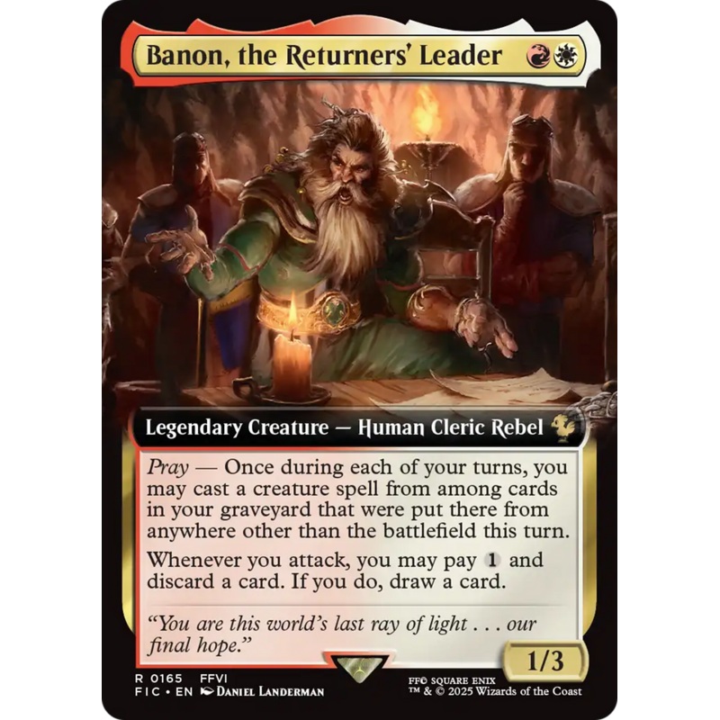 Banon, the Returners' Leader (Extended Art) [FINAL FANTASY Commander]