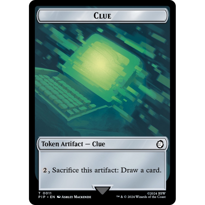 Copy // Clue Double-Sided Token [Fallout Tokens]
