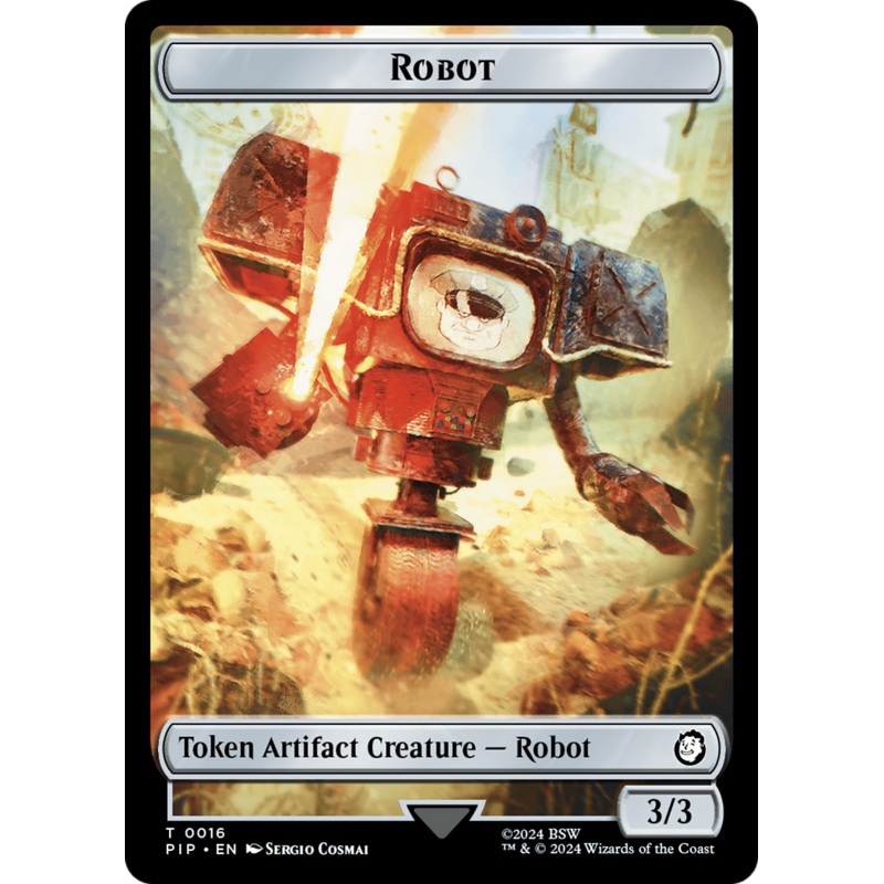 Robot // Treasure (0018) Double-Sided Token [Fallout Tokens]