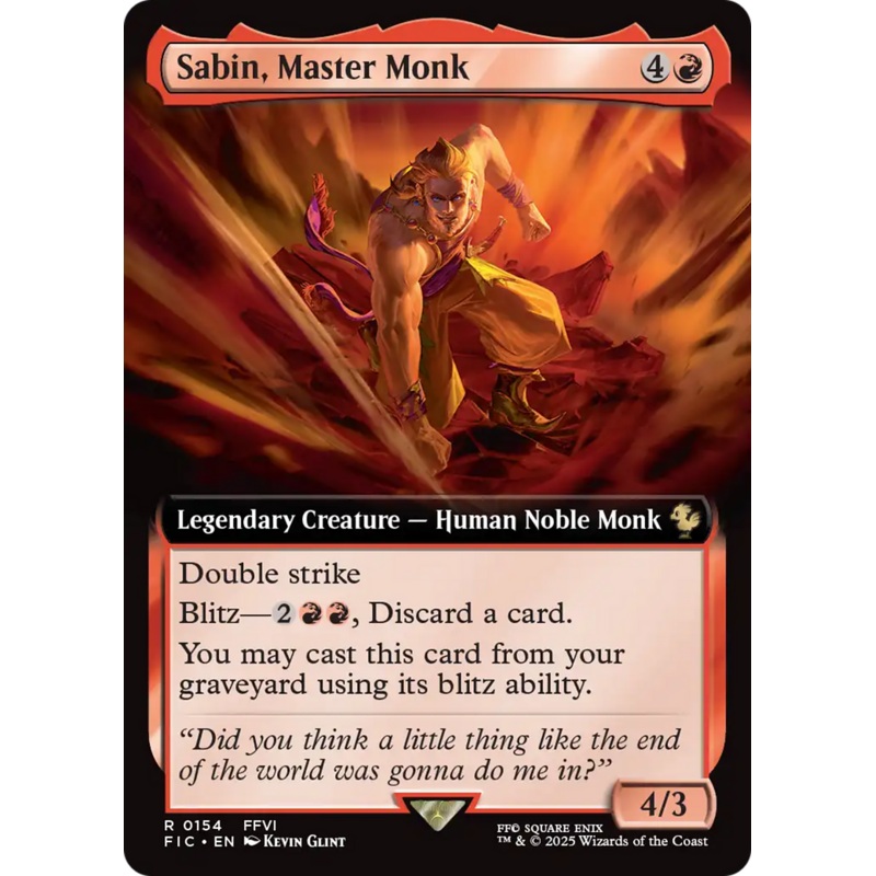 Sabin, Master Monk (Extended Art) [FINAL FANTASY Commander]