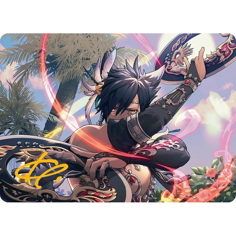Dancer's Chakrams Art Card (Gold-Stamped Signature) [FINAL FANTASY Art Series]