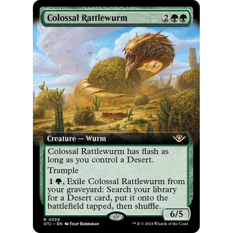 Colossal Rattlewurm (Extended Art) [Outlaws of Thunder Junction]