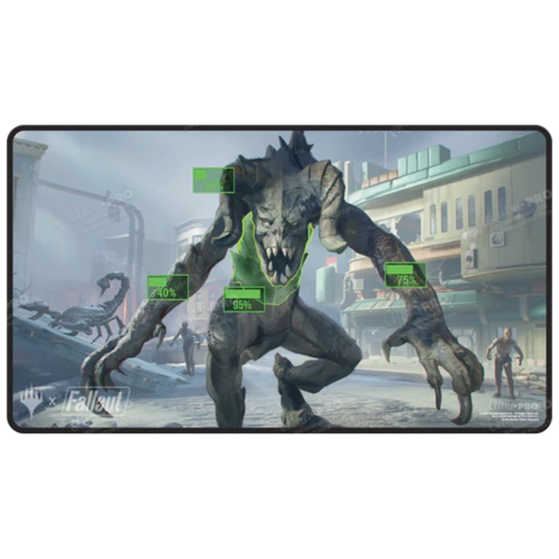 MTG Universes Beyond: Fallout - V.A.T.S. Black Stitched Standard Gaming Playmat