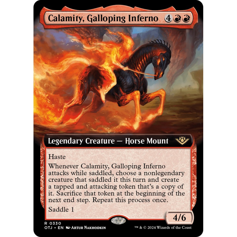 Calamity, Galloping Inferno (Extended Art) [Outlaws of Thunder Junction]
