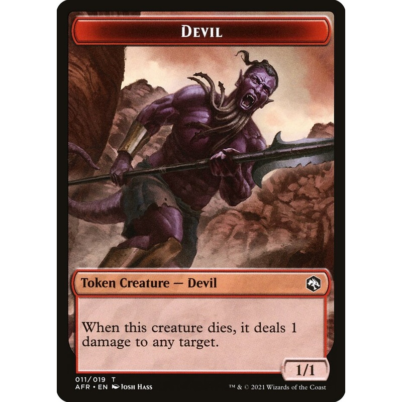 Devil // Vecna Double-Sided Token [Dungeons & Dragons: Adventures in the Forgotten Realms Tokens]
