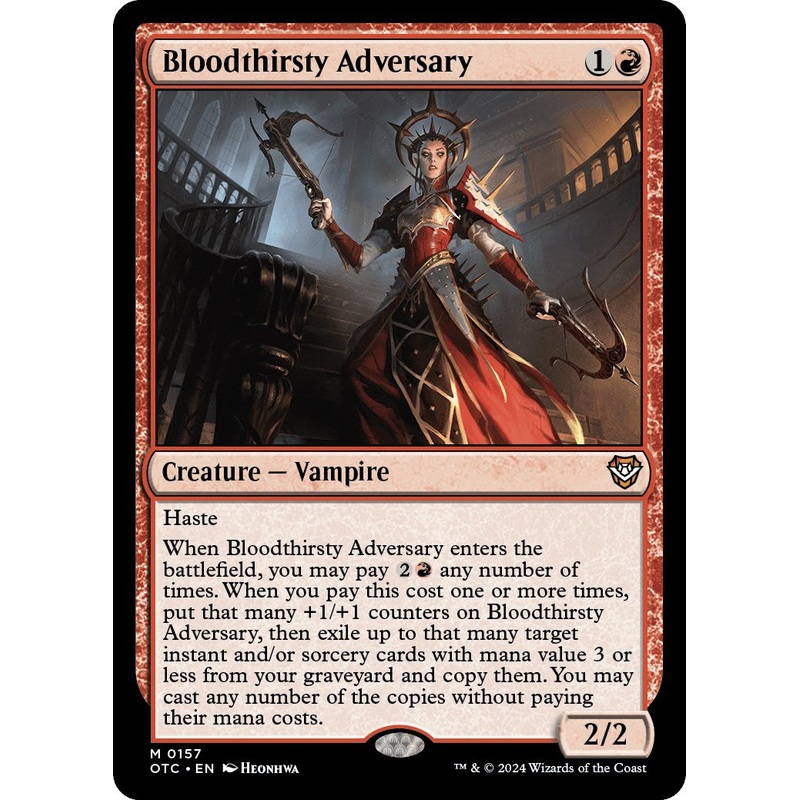 Bloodthirsty Adversary [Outlaws of Thunder Junction Commander]