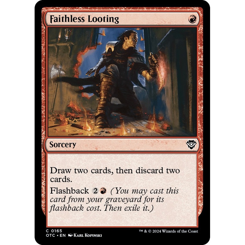 Faithless Looting [Outlaws of Thunder Junction Commander]