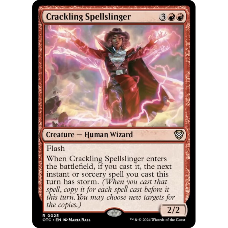 Crackling Spellslinger [Outlaws of Thunder Junction Commander]