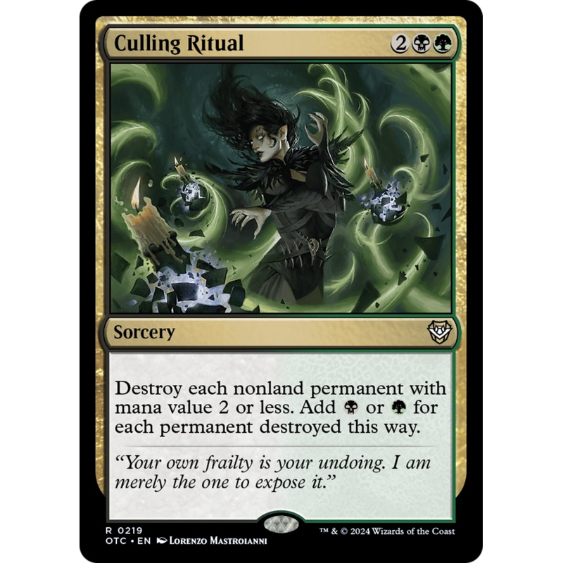 Culling Ritual [Outlaws of Thunder Junction Commander]