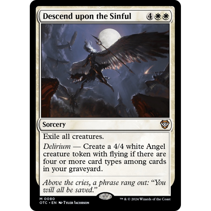 Descend upon the Sinful [Outlaws of Thunder Junction Commander]