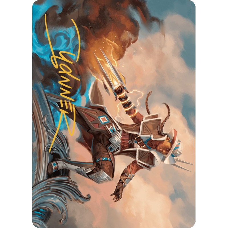Annie Flash, the Veteran Art Card (Gold-Stamped Signature) [Outlaws of Thunder Junction Art Series]