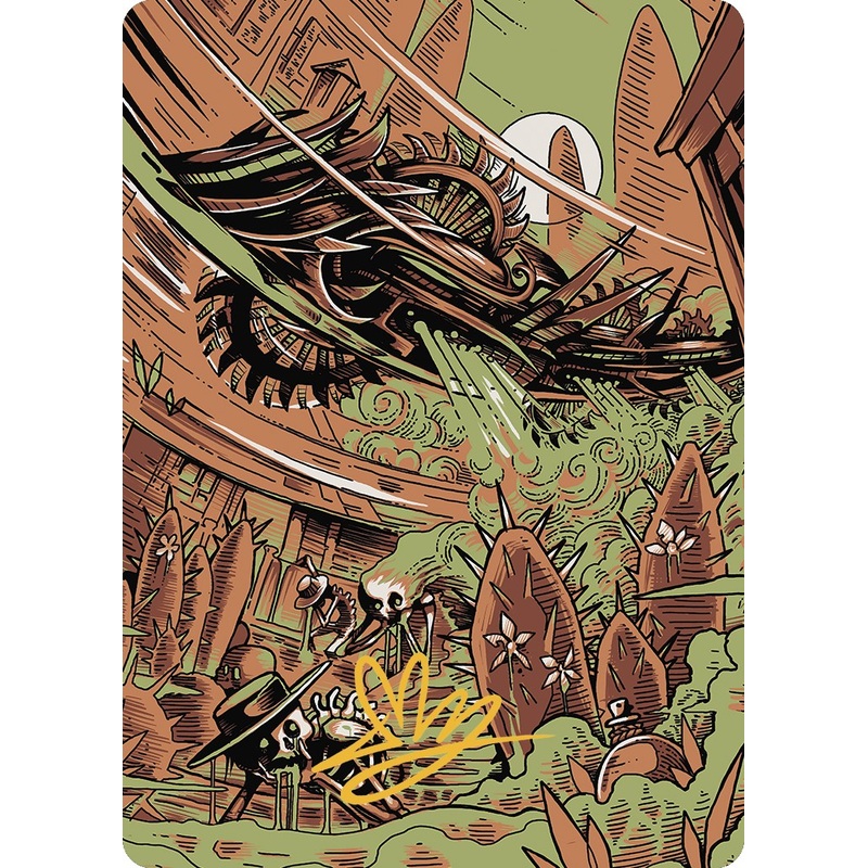 Contagion Engine Art Card (Gold-Stamped Signature) [Outlaws of Thunder Junction Art Series]