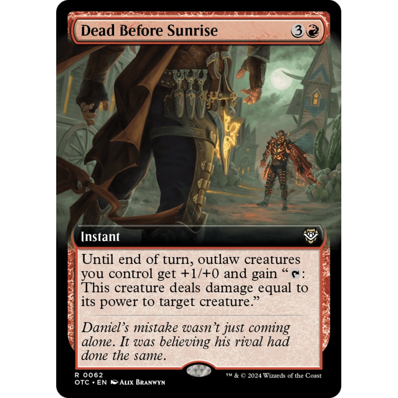 Dead Before Sunrise (Extended Art) [Outlaws of Thunder Junction Commander]