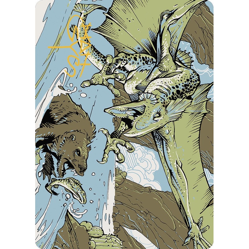Decisive Denial Art Card (Gold-Stamped Signature) [Outlaws of Thunder Junction Art Series]