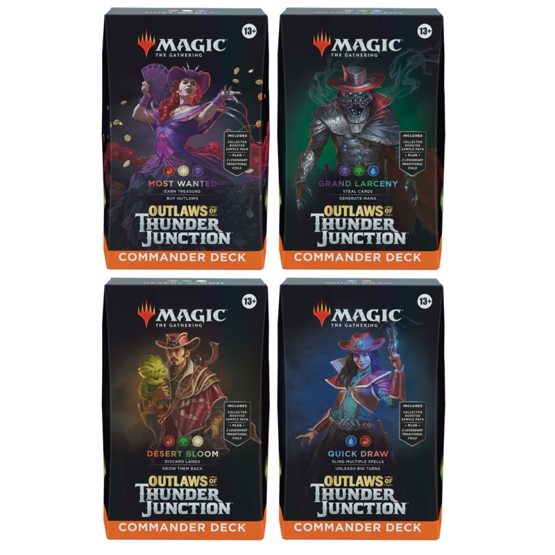 MTG Outlaws of Thunder Junction - Commander Deck | Complete Set of 4 Decks