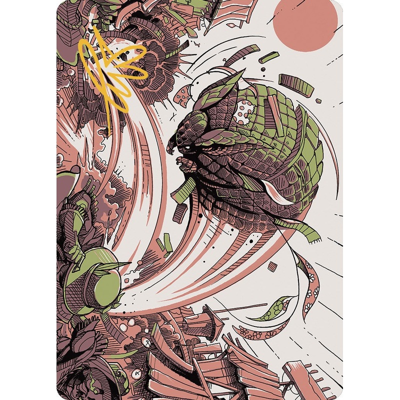 Savage Smash Art Card (Gold-Stamped Signature) [Outlaws of Thunder Junction Art Series]