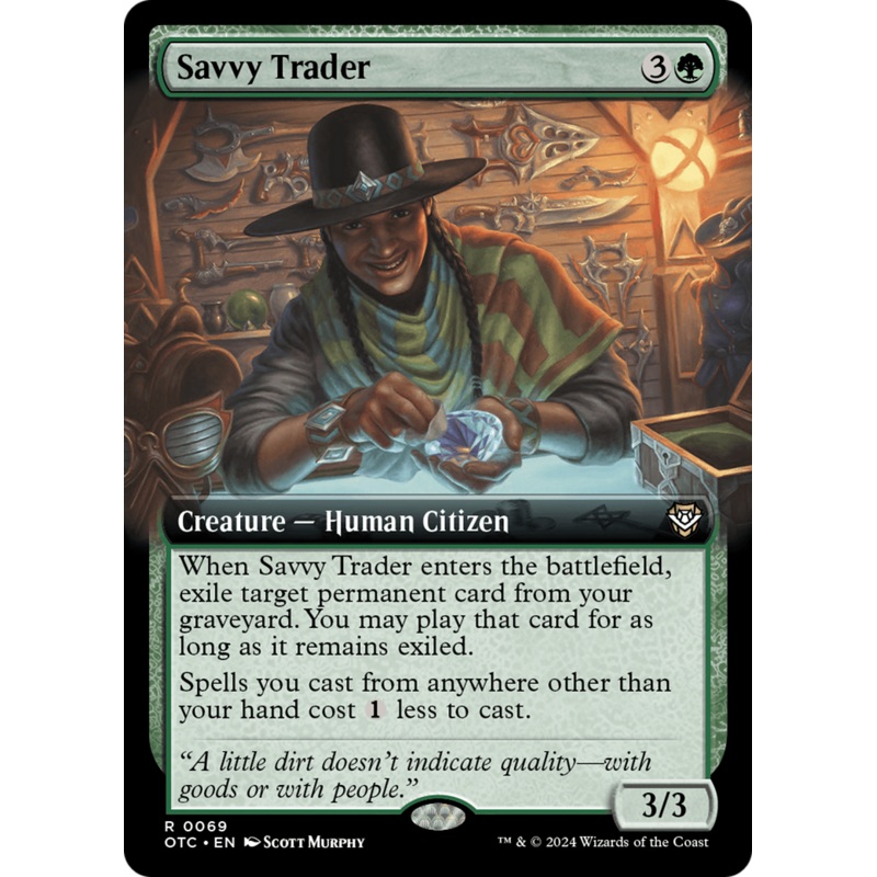 Savvy Trader (Extended Art) [Outlaws of Thunder Junction Commander]