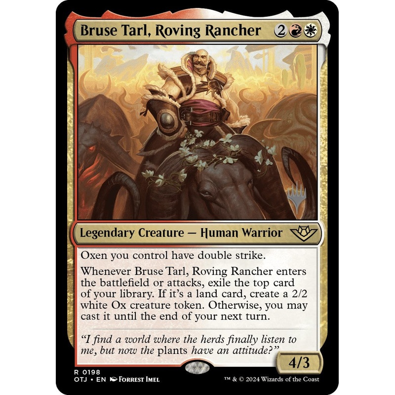 Bruse Tarl, Roving Rancher (Promo Pack) [Outlaws of Thunder Junction Promos]