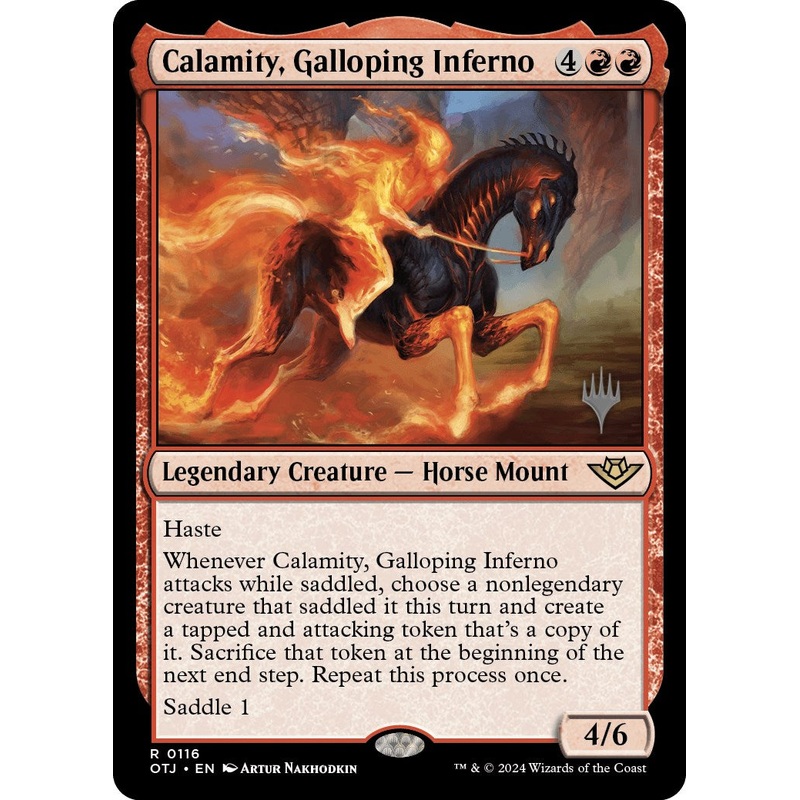 Calamity, Galloping Inferno (Promo Pack) [Outlaws of Thunder Junction Promos]